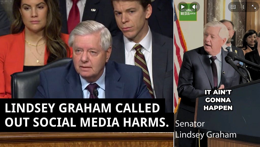 Lindsey Graham Called Out Social Media Harms.
